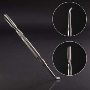 NailsUp professional manicure tool with two heads, Stainless steel, 14cm, Top Line MC706